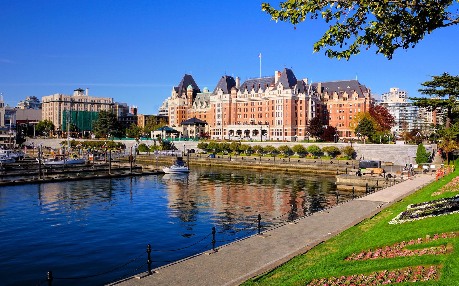 View of the beautiful harbor of Victoria BC