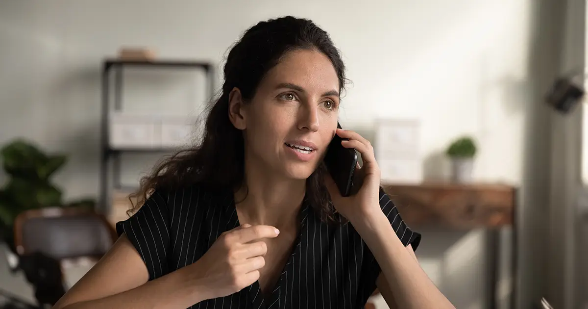 woman talking on phone