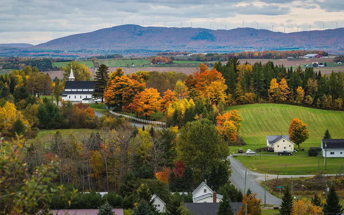 Image of a town in New Brunswick in the fall