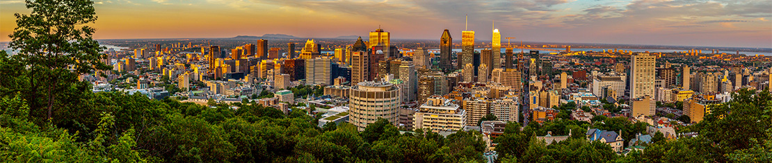 Downtown Montreal at sunrise